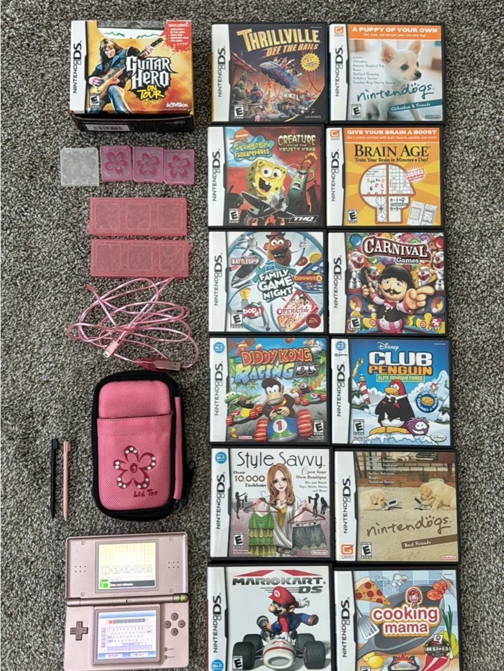 Pink Nintendo DS Bundle with Games